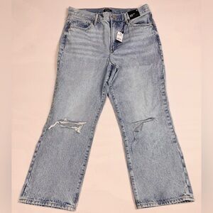 NWT Express Straight Ankle High Rise Jeans Women’s 12 Light Blue Retail $88